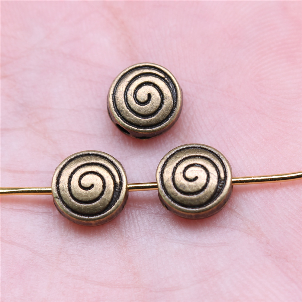 150 Pcs Multicolor Tibetan Silver Whorl Spacers Beads 8X8X4MM Diy Jewelry L13931 - Picture 9 of 10