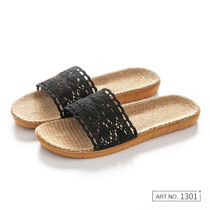 Summer Lace Women's Sandals and Slippers Home and Indoor Linen Slippers - Picture 7 of 8