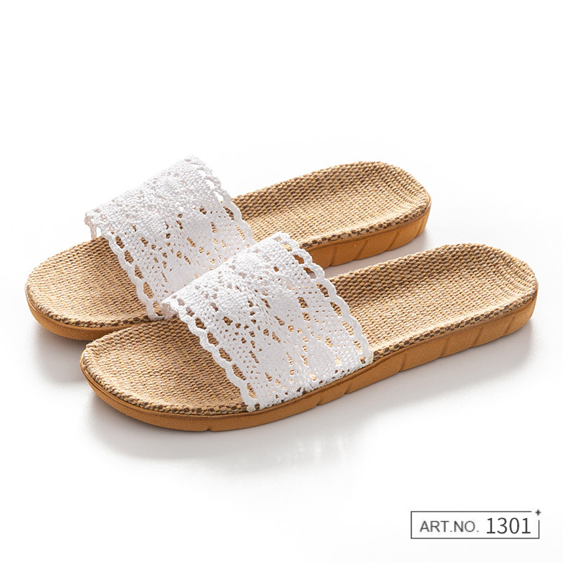 Summer Lace Women's Sandals and Slippers Home and Indoor Linen Slippers - Picture 8 of 8