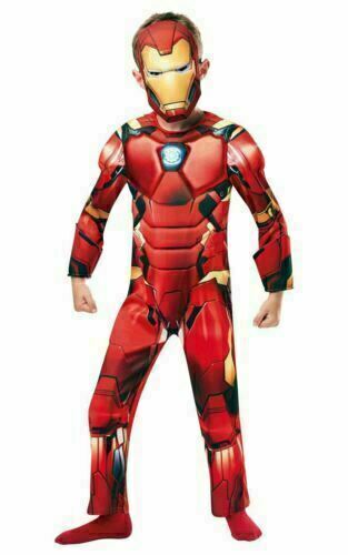 KIDS BOY DELUXE IRON MAN COSTUME  AVENGERS  ANIME COSPLAY CHILD FANCY DRESS SUIT