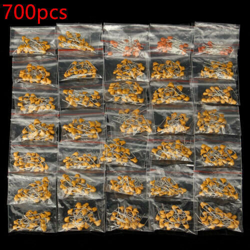  Ceramic Capacitor Assorted Kit Assortment Set 300pcs/500pcs/700pcs - Picture 11 of 13