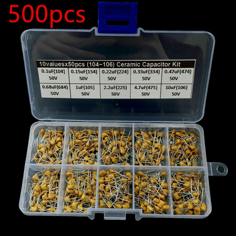  Ceramic Capacitor Assorted Kit Assortment Set 300pcs/500pcs/700pcs - Picture 12 of 13