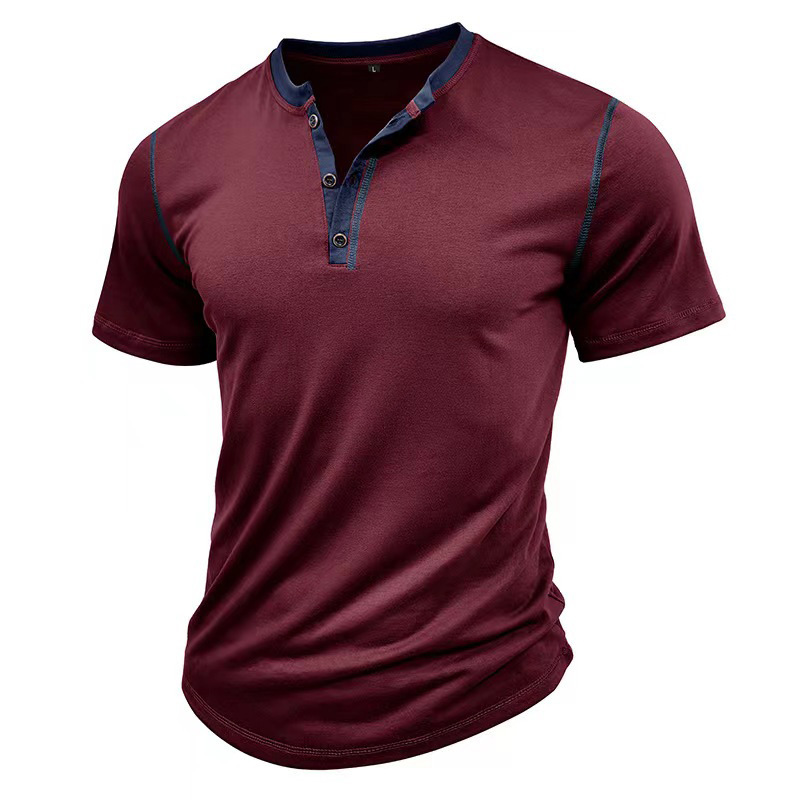Herren europäisch und amerikanisch kurzärmelig Rundhals Herren hochwertiges T-Shirt - Bild 26 von 32