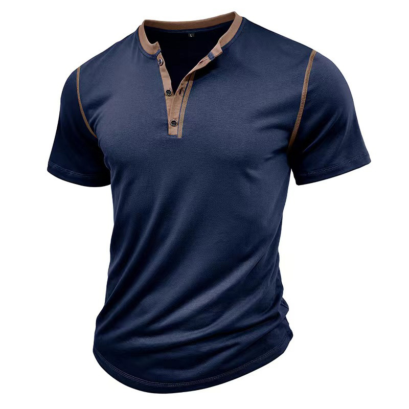 Herren europäisch und amerikanisch kurzärmelig Rundhals Herren hochwertiges T-Shirt - Bild 27 von 32
