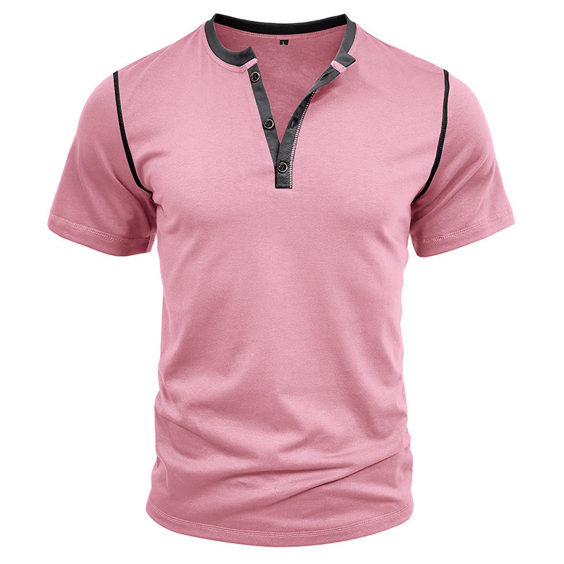 Herren europäisch und amerikanisch kurzärmelig Rundhals Herren hochwertiges T-Shirt - Bild 30 von 32