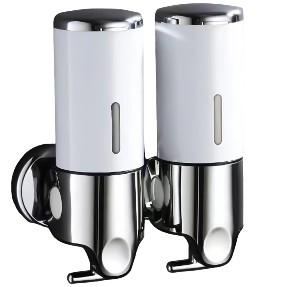 Soap Dispenser No-Drill Shampoo and Conditioner Refillable Body Wash Dispenser