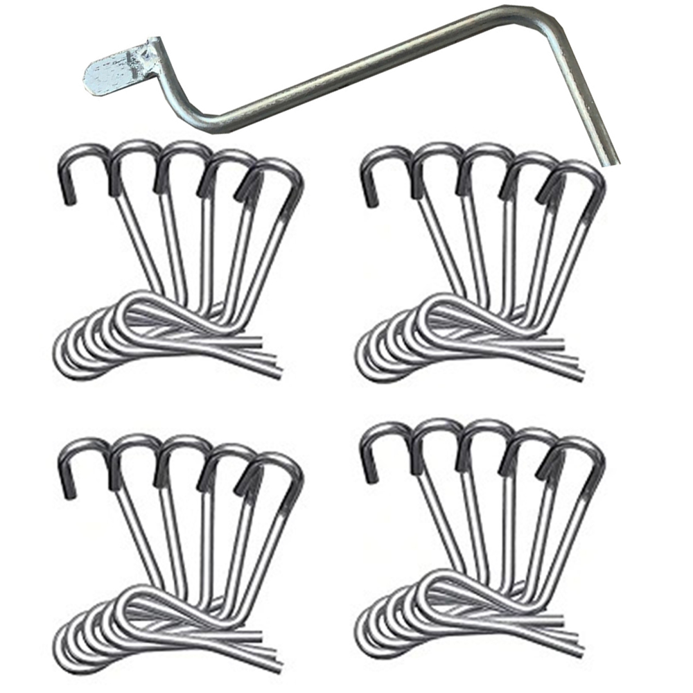20 Pcs Fence Wire Tightener Tool with Tighteners Handle Steel Fence Stretcher