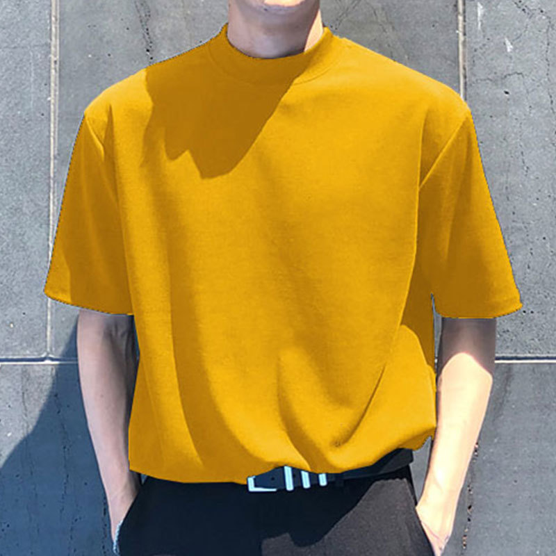 Schwergewicht T-Shirt reine Baumwolle, Sommerkleidung, einfarbig Herren Basisshirt - Bild 9 von 9