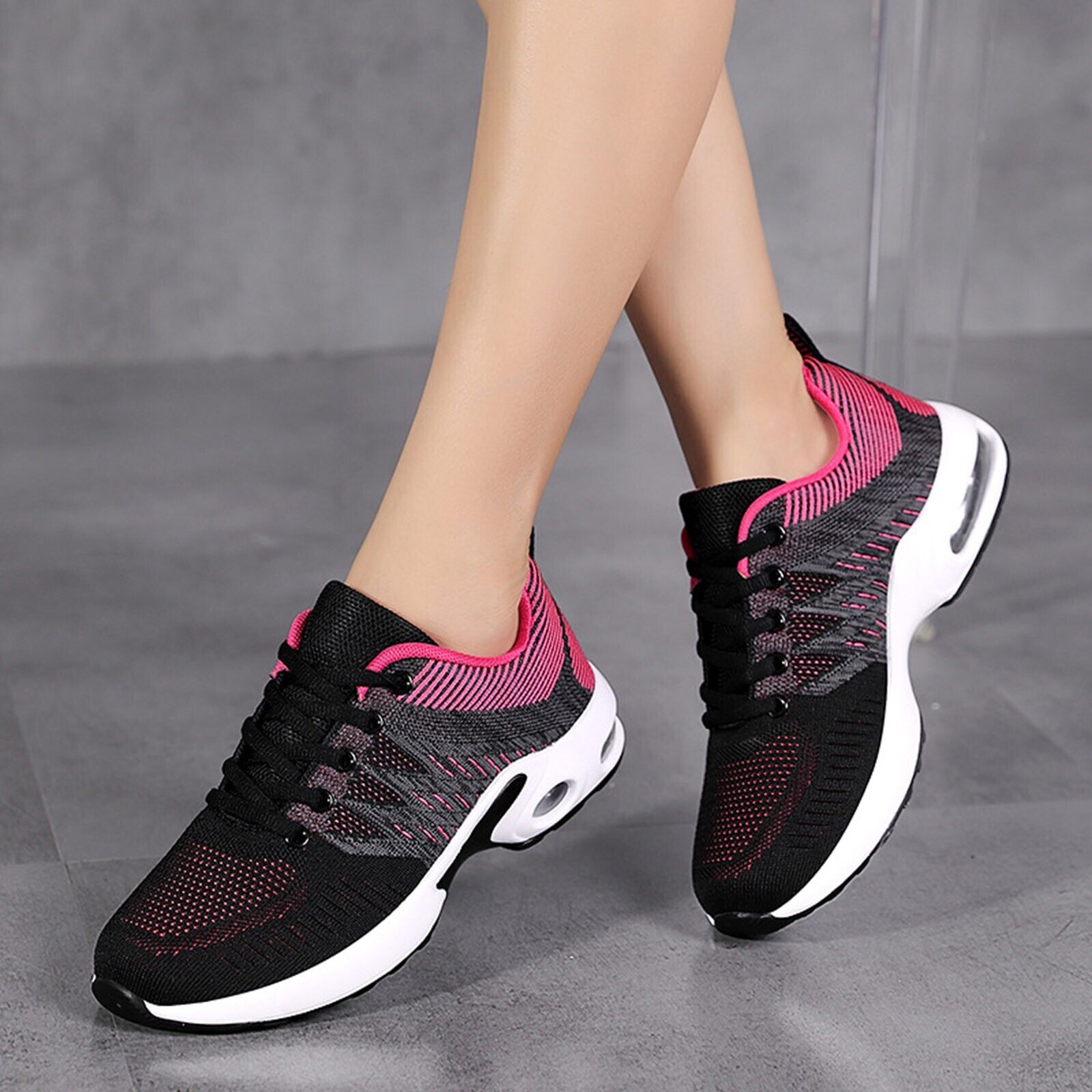 Sneaker da donna scarpe slip on casual stringate da lavoro antiscivolo scarpe da passeggio - Foto 24 di 29