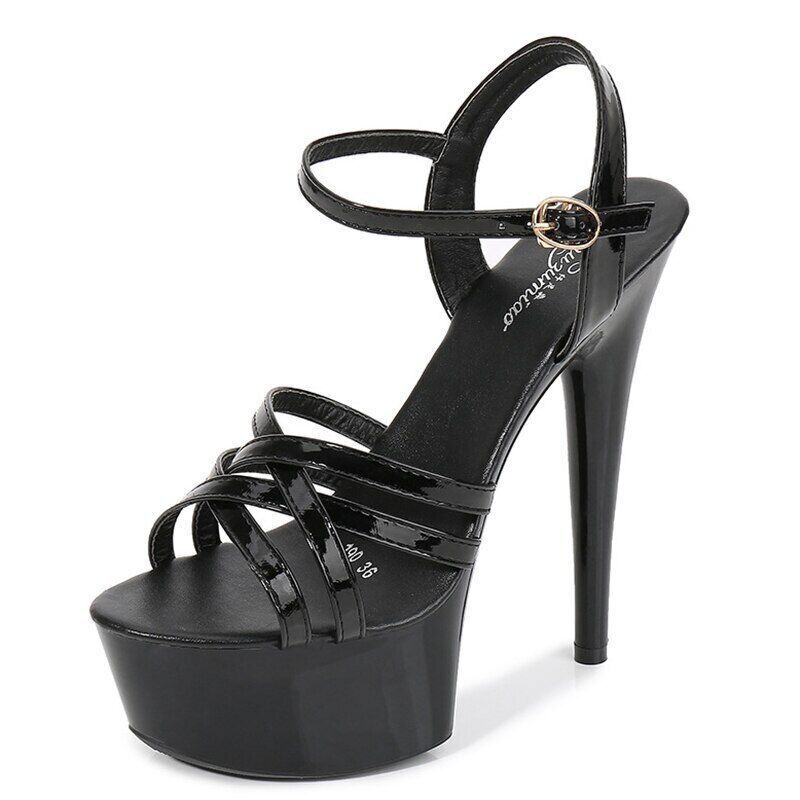 15cm Sexy Women High-heeled Stiletto Sandals Platform Pumps Party Shoes