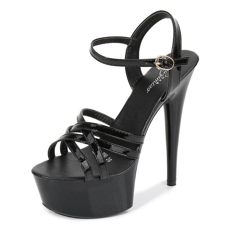 15cm Sexy Women High-heeled Stiletto Sandals Platform Pumps Party Shoes