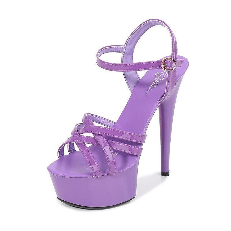 15cm Sexy Women High-heeled Stiletto Sandals Platform Pumps Party Shoes