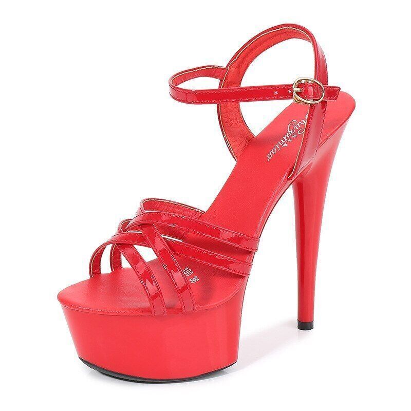 15cm Sexy Women High-heeled Stiletto Sandals Platform Pumps Party Shoes