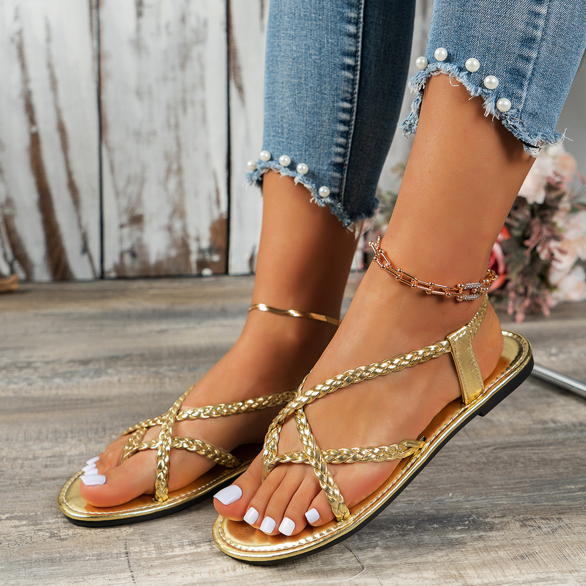Women Flip Flop Thong Sandals Arch Support Flat Beach Casual Walk Shoes Comfy - Imagen 19 de 20