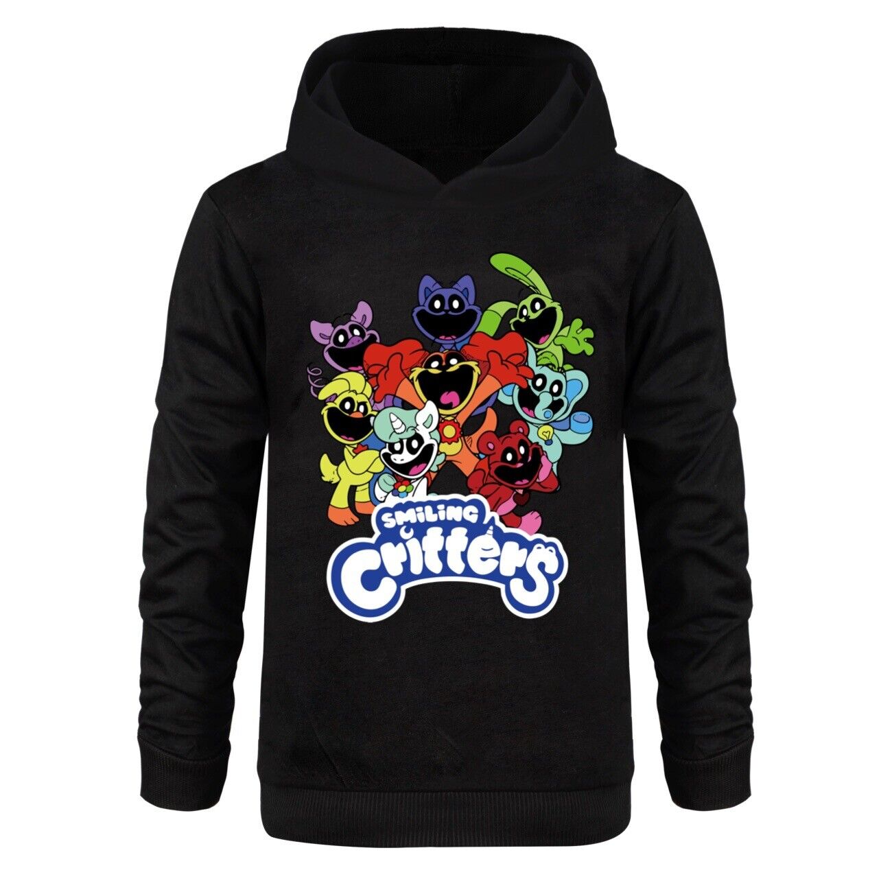 Kids Boys Girls Smiling Critters Hoodie Catnap Sweatshirt Casual Jumper Pullover - Picture 31 of 55