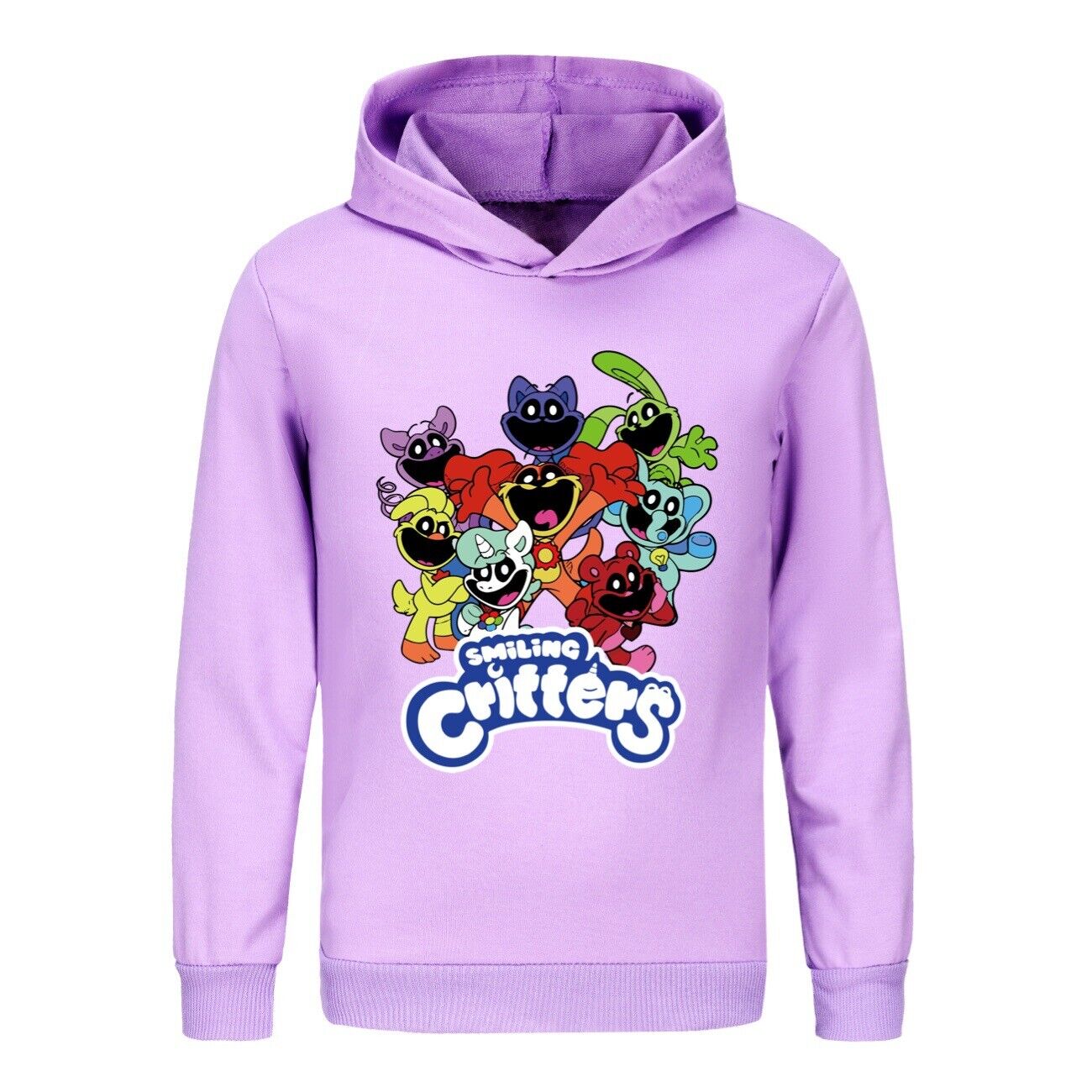 Kids Boys Girls Smiling Critters Hoodie Catnap Sweatshirt Casual Jumper Pullover - Picture 28 of 55
