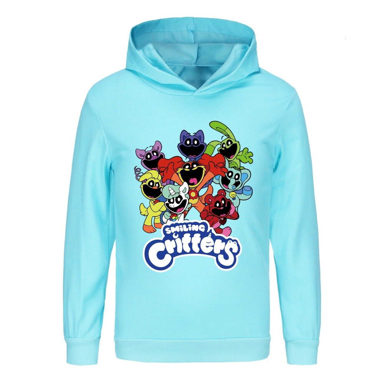 Kids Boys Girls Smiling Critters Hoodie Catnap Sweatshirt Casual Jumper Pullover - Picture 32 of 55