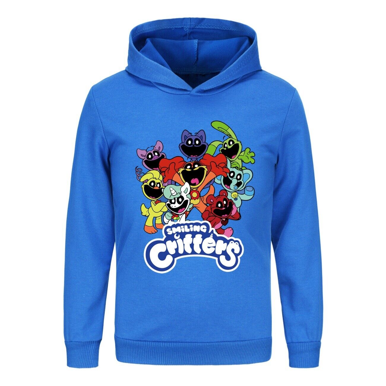 Kids Boys Girls Smiling Critters Hoodie Catnap Sweatshirt Casual Jumper Pullover - Picture 34 of 55