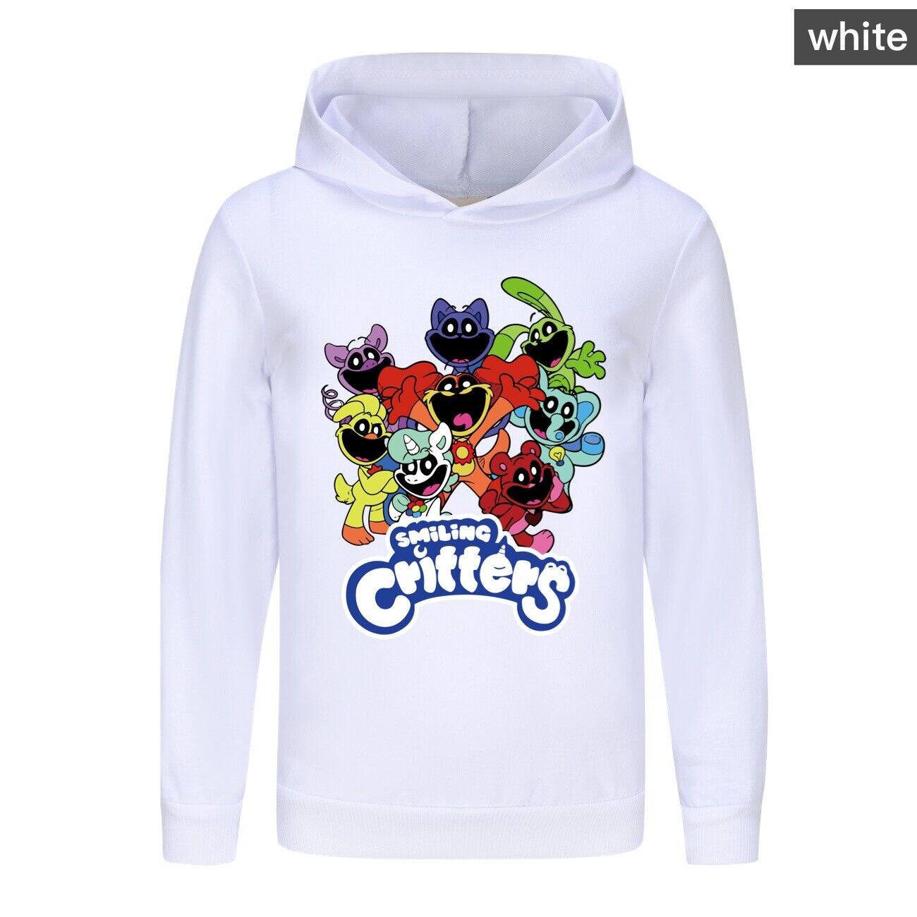 Kids Boys Girls Smiling Critters Hoodie Catnap Sweatshirt Casual Jumper Pullover - Picture 25 of 55