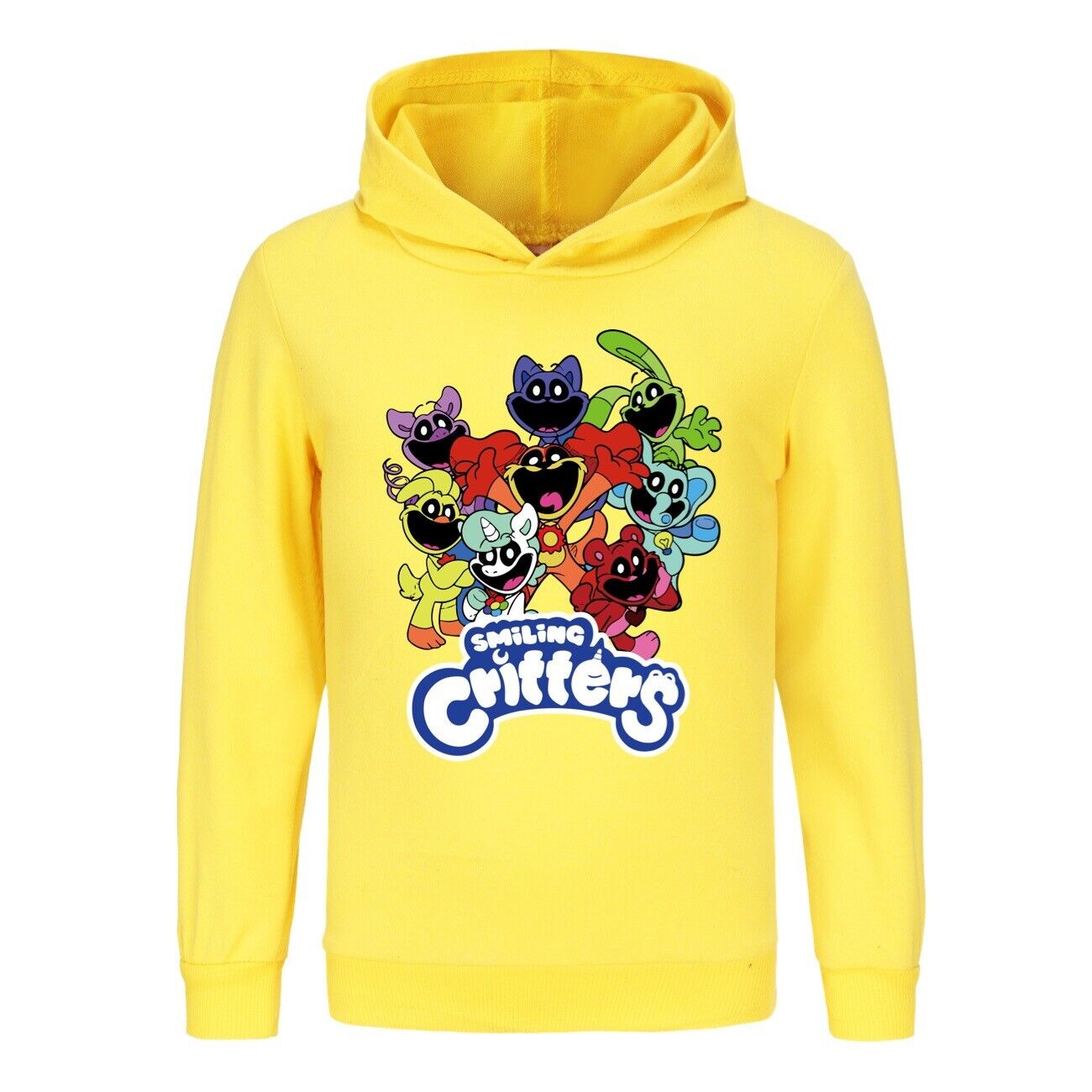 Kids Boys Girls Smiling Critters Hoodie Catnap Sweatshirt Casual Jumper Pullover - Picture 26 of 55