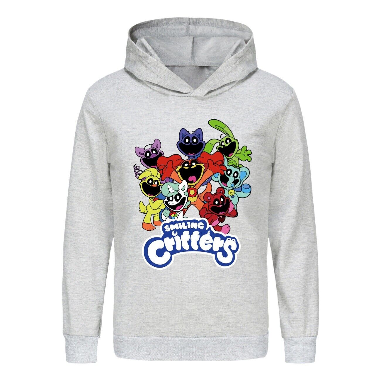Kids Boys Girls Smiling Critters Hoodie Catnap Sweatshirt Casual Jumper Pullover - Picture 29 of 55
