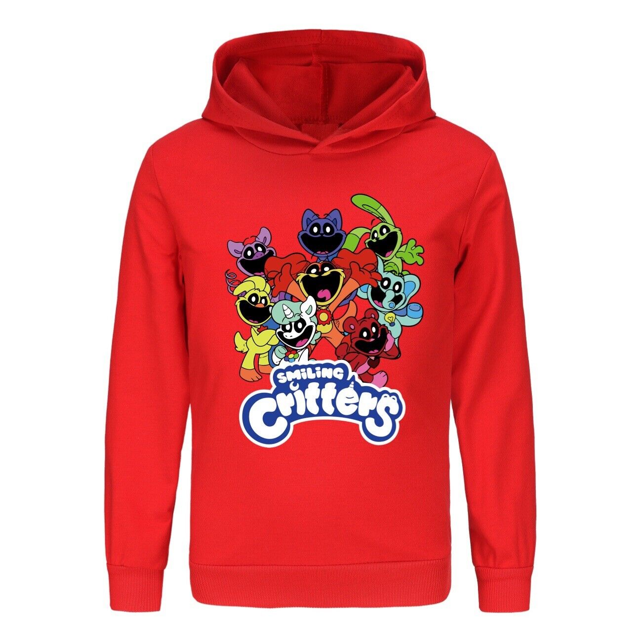 Kids Boys Girls Smiling Critters Hoodie Catnap Sweatshirt Casual Jumper Pullover - Picture 27 of 55