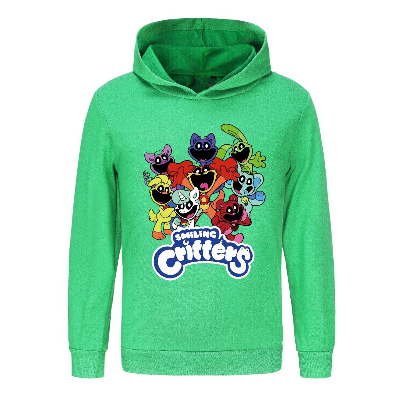 Kids Boys Girls Smiling Critters Hoodie Catnap Sweatshirt Casual Jumper Pullover - Picture 30 of 55