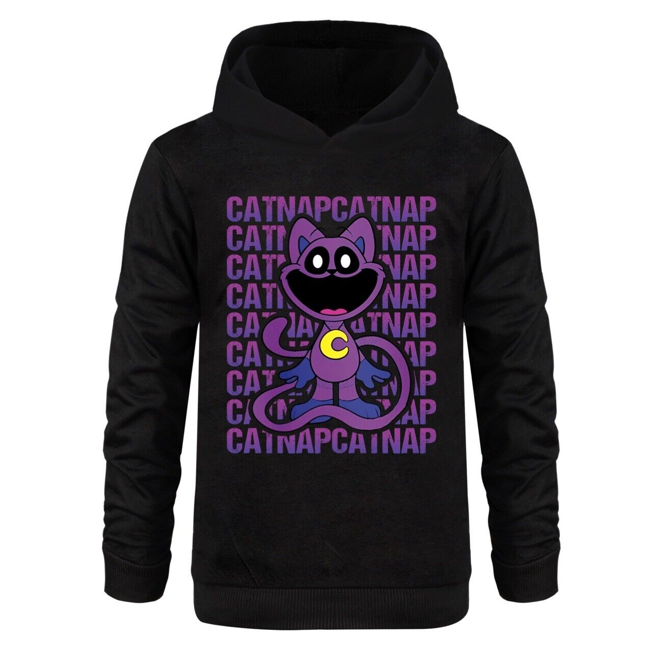 Kids Boys Girls Smiling Critters Hoodie Catnap Sweatshirt Casual Jumper Pullover - Picture 55 of 55
