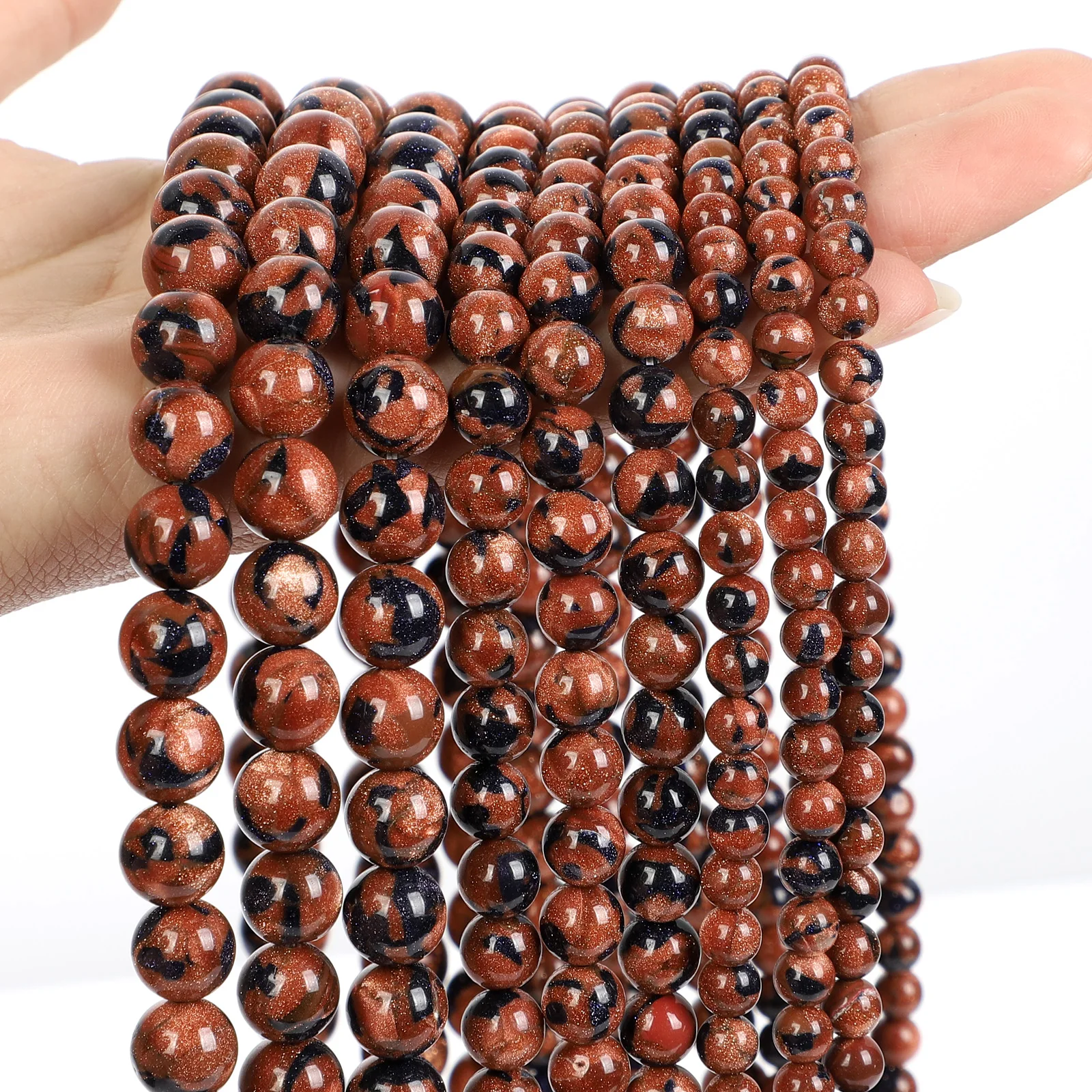 Natural Red Stone Beads Tiger Eye Pink Agate Quartz Jade Loose Spacer Beads - Picture 18 of 42