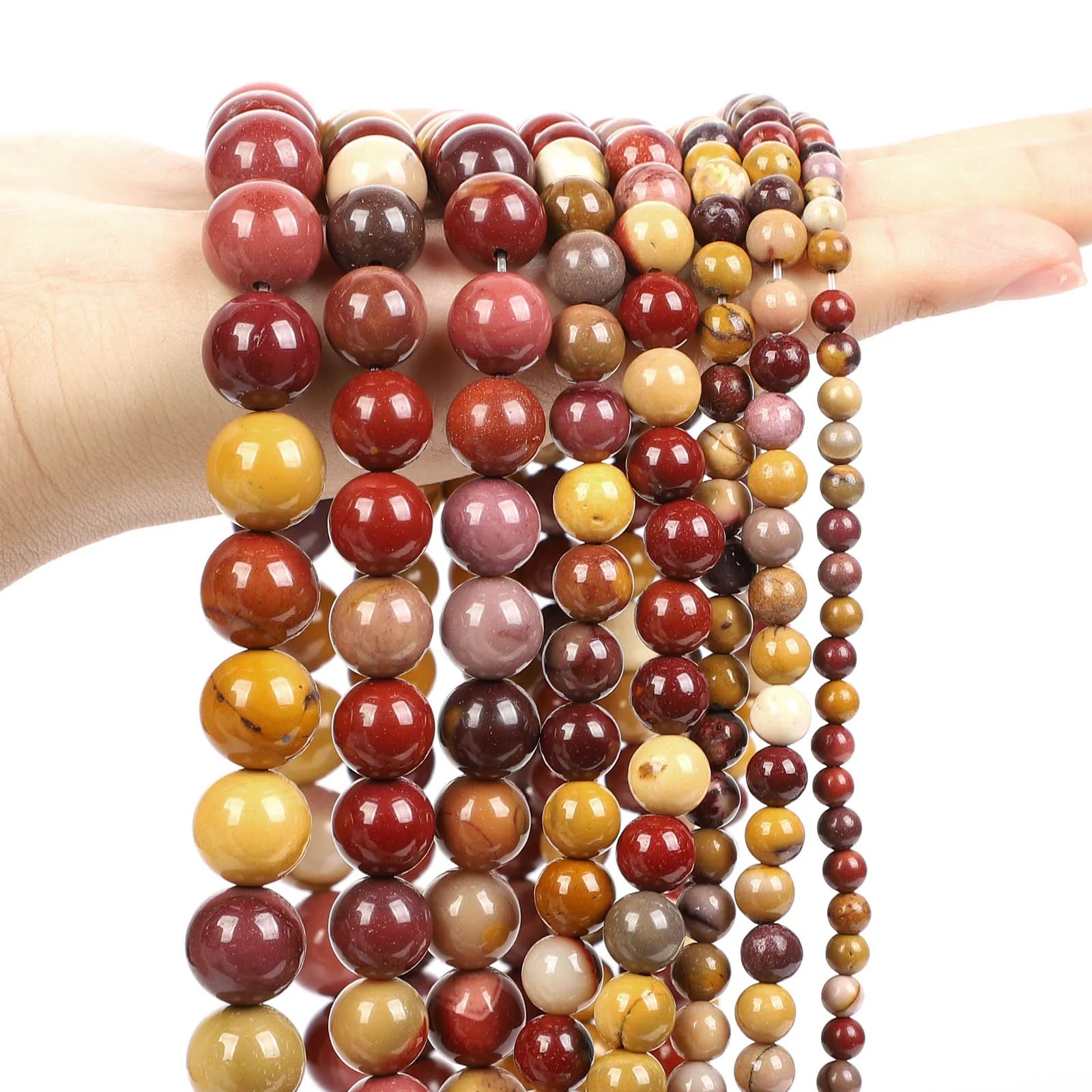 Natural Red Stone Beads Tiger Eye Pink Agate Quartz Jade Loose Spacer Beads - Picture 19 of 42