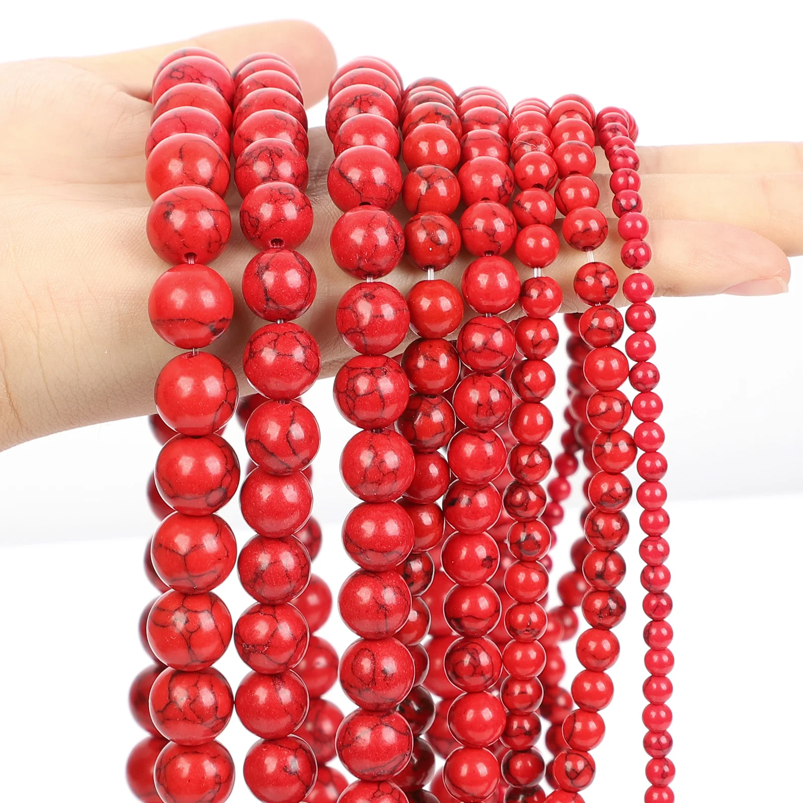 Natural Red Stone Beads Tiger Eye Pink Agate Quartz Jade Loose Spacer Beads - Picture 28 of 42