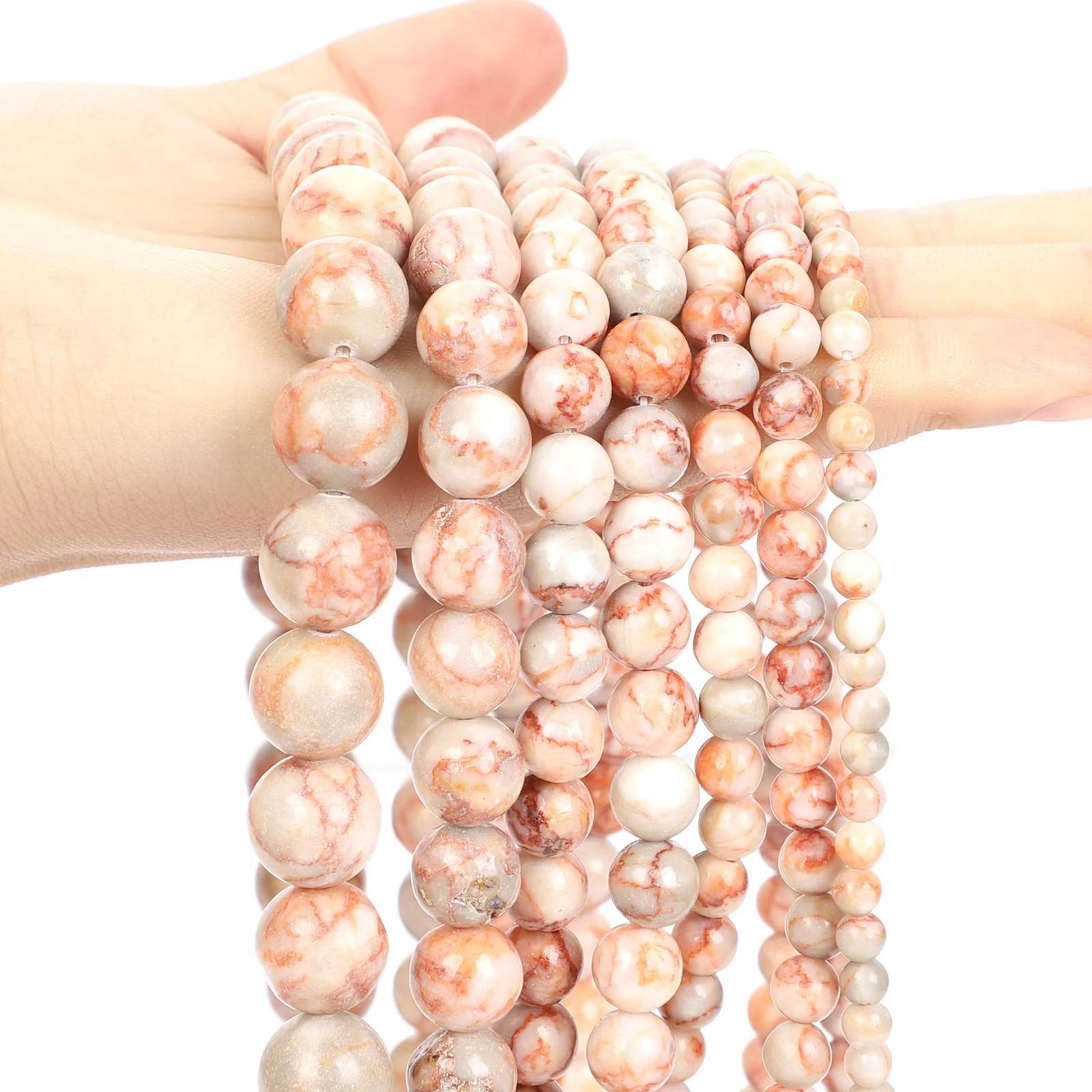 Natural Red Stone Beads Tiger Eye Pink Agate Quartz Jade Loose Spacer Beads - Picture 29 of 42