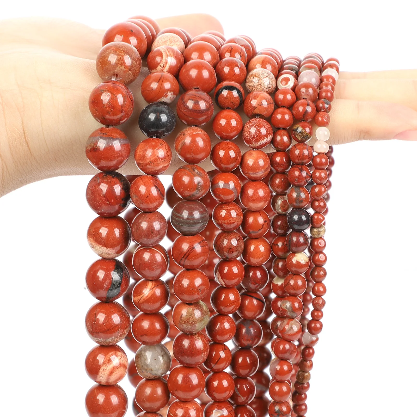 Natural Red Stone Beads Tiger Eye Pink Agate Quartz Jade Loose Spacer Beads - Picture 42 of 42