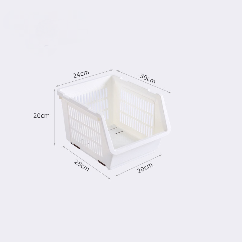 Hot KITCHEN STORAGE STACKING STACKABLE BASKET FRUIT VEGETABLE RACK - Picture 16 of 16
