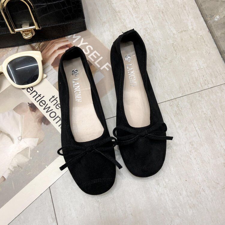 Women Flat Shoes Suede Shoes Bowtie Slip On Casual Loafers Shoes moccasin Shoes - Picture 25 of 31