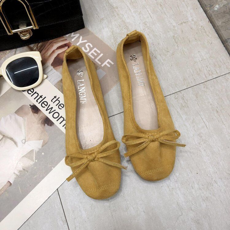 Women Flat Shoes Suede Shoes Bowtie Slip On Casual Loafers Shoes moccasin Shoes - Picture 30 of 31