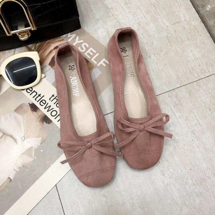 Women Flat Shoes Suede Shoes Bowtie Slip On Casual Loafers Shoes moccasin Shoes - Picture 31 of 31