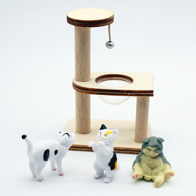 Casa de Muñecas 1:12 Gato Escalada Marco Gato Juguetes Sala Muebles Modelo Miniatura - Imagen 9 de 9