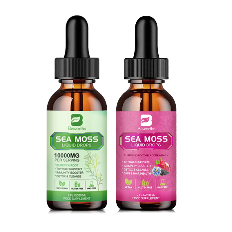 Sea Moss Irish Sea Moss Liquid Drops Black Seed Oil, ,Bladderwrack