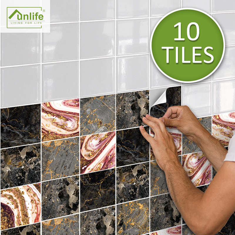 90Pcs Mosaic Wall Tile Sticker Bathroom Kitchen Home Decal Decor Self Adhesive - Picture 26 of 120