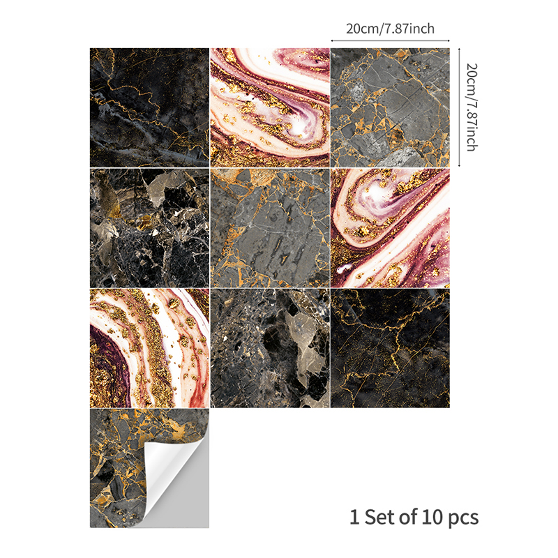 90Pcs Mosaic Wall Tile Sticker Bathroom Kitchen Home Decal Decor Self Adhesive - Picture 27 of 120