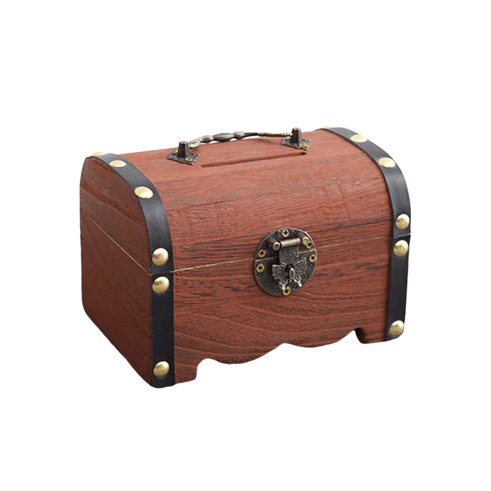 Creative Cash Savings Challenge Box Money Box Retro Wooden Cash Piggy Bank