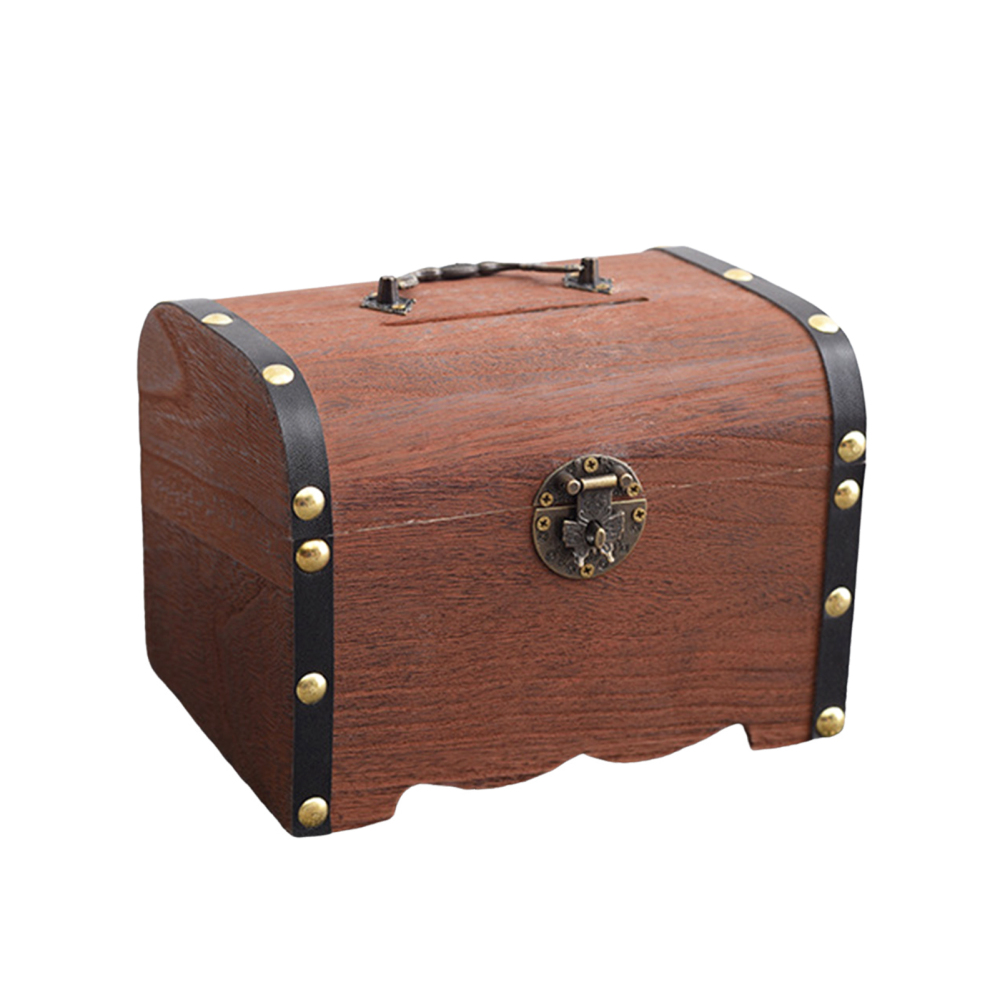 Vintage Piggy Bank Wooden Piggy Bank Safe Money Box Savings