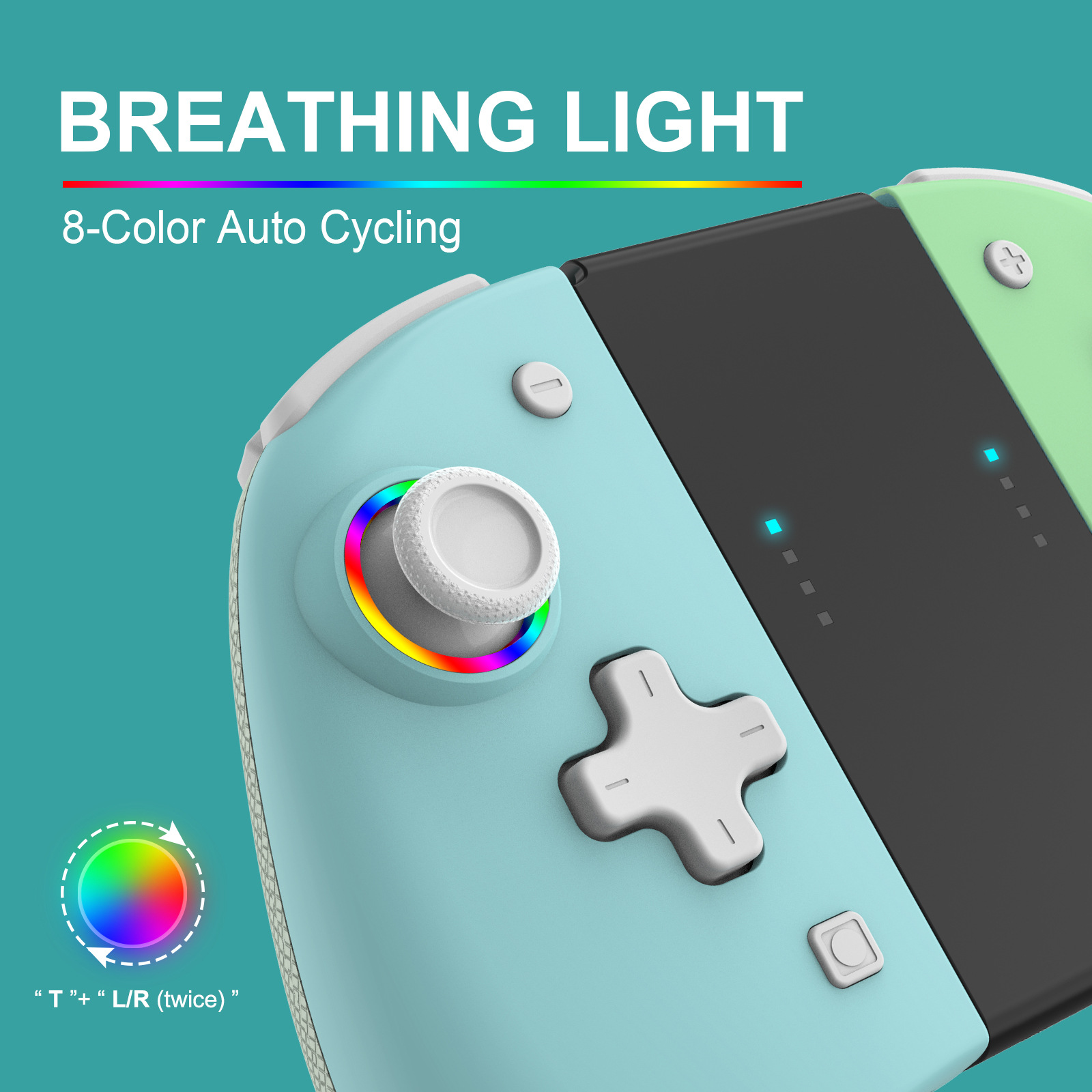 Game Controller for Switch/OLED with Adjustable TURBO/Vibration/Programmable/RGB - Picture 29 of 56