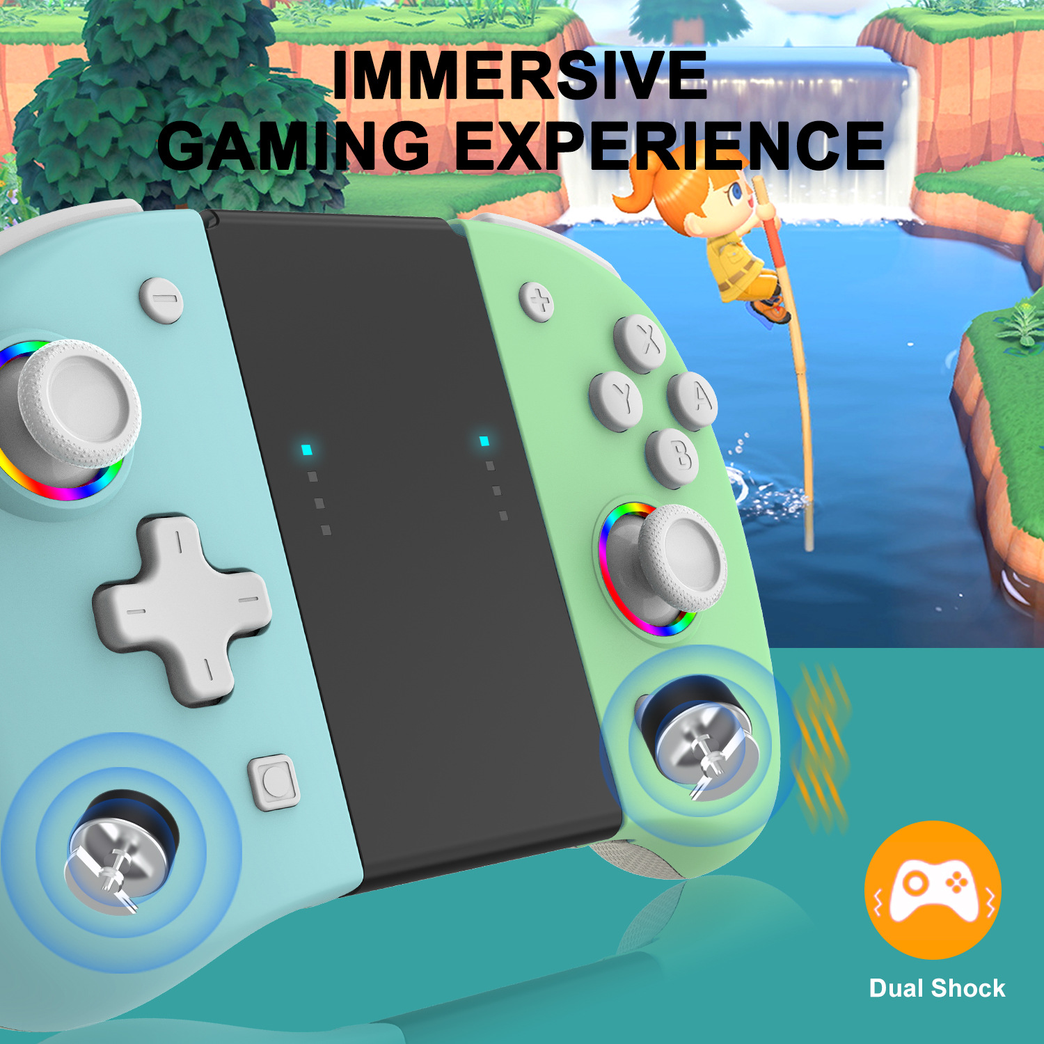 Game Controller for Switch/OLED with Adjustable TURBO/Vibration/Programmable/RGB - Picture 31 of 56