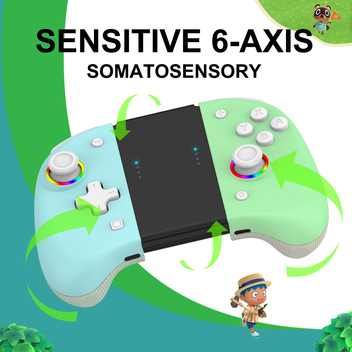 Game Controller for Switch/OLED with Adjustable TURBO/Vibration/Programmable/RGB - Picture 33 of 56