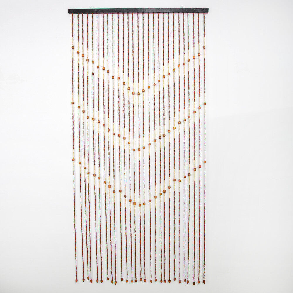 27 Strips Wooden Beads Door Curtain Blinds Screen Room Divider Blind Decor UK