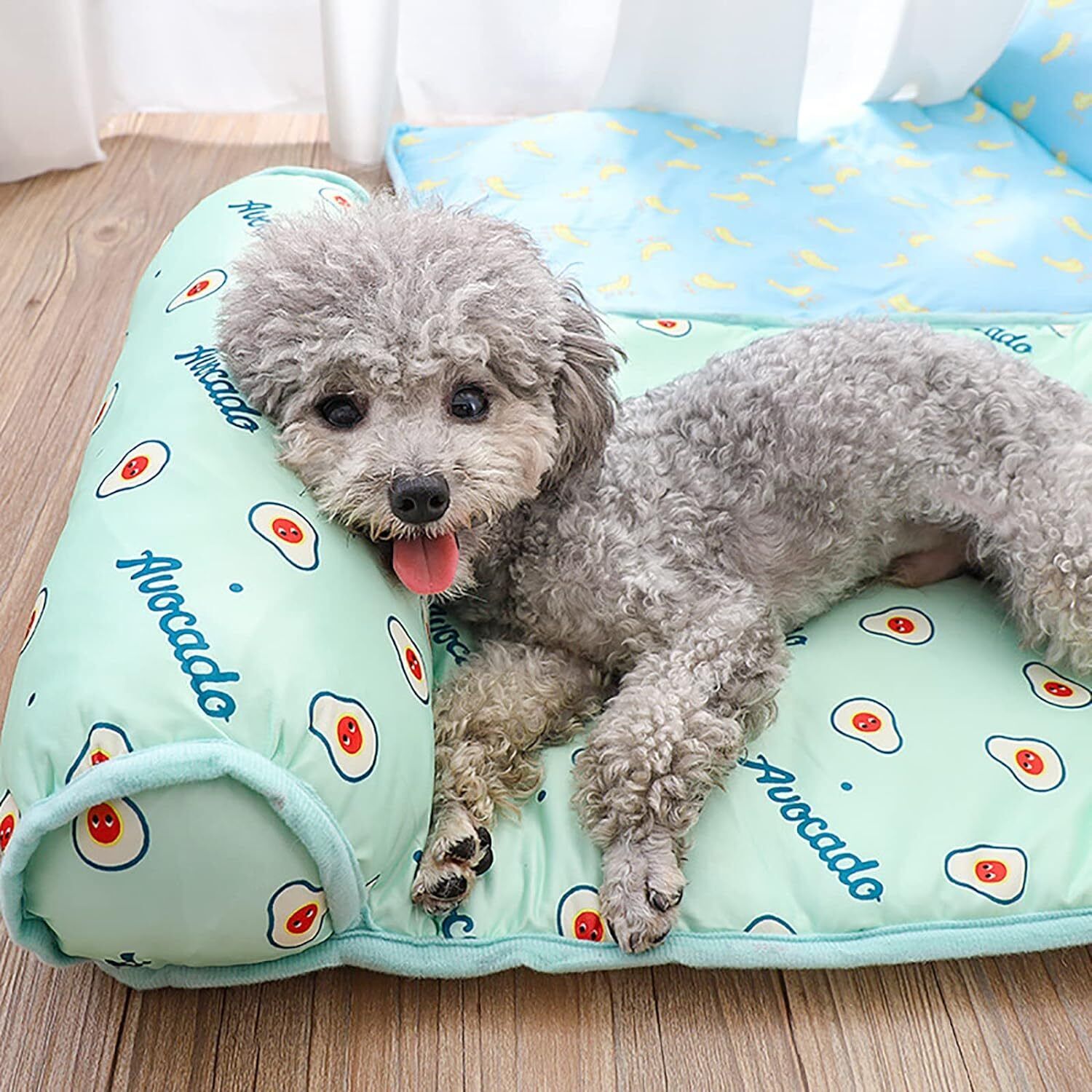 Alfombra de enfriamiento de verano para mascotas perros gatos lavable seda hielo suave almohadilla para cama con almohada fresca - Imagen 20 de 20