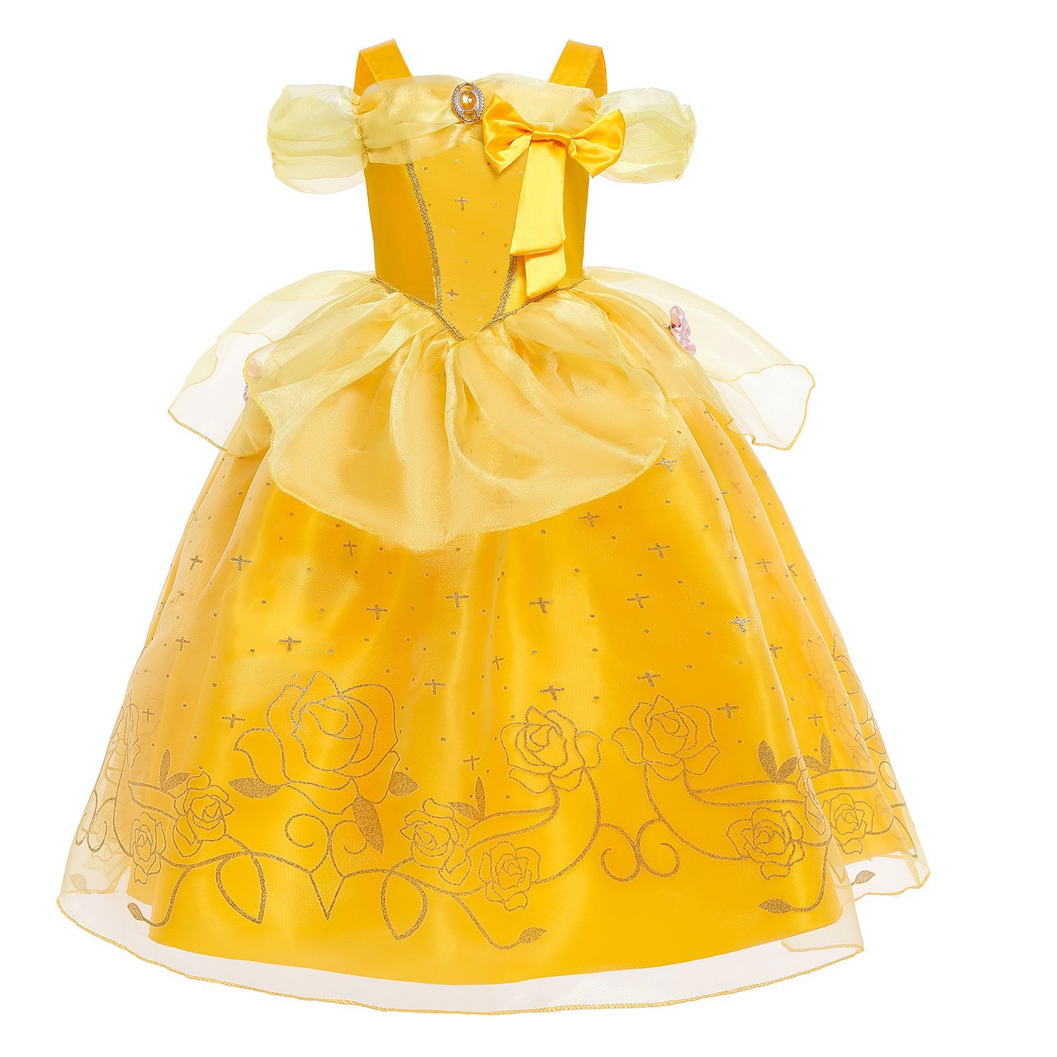 Girls Beauty and the Beast Princess Belle Fancy Dress Up Costume Party Clothing - Picture 27 of 61