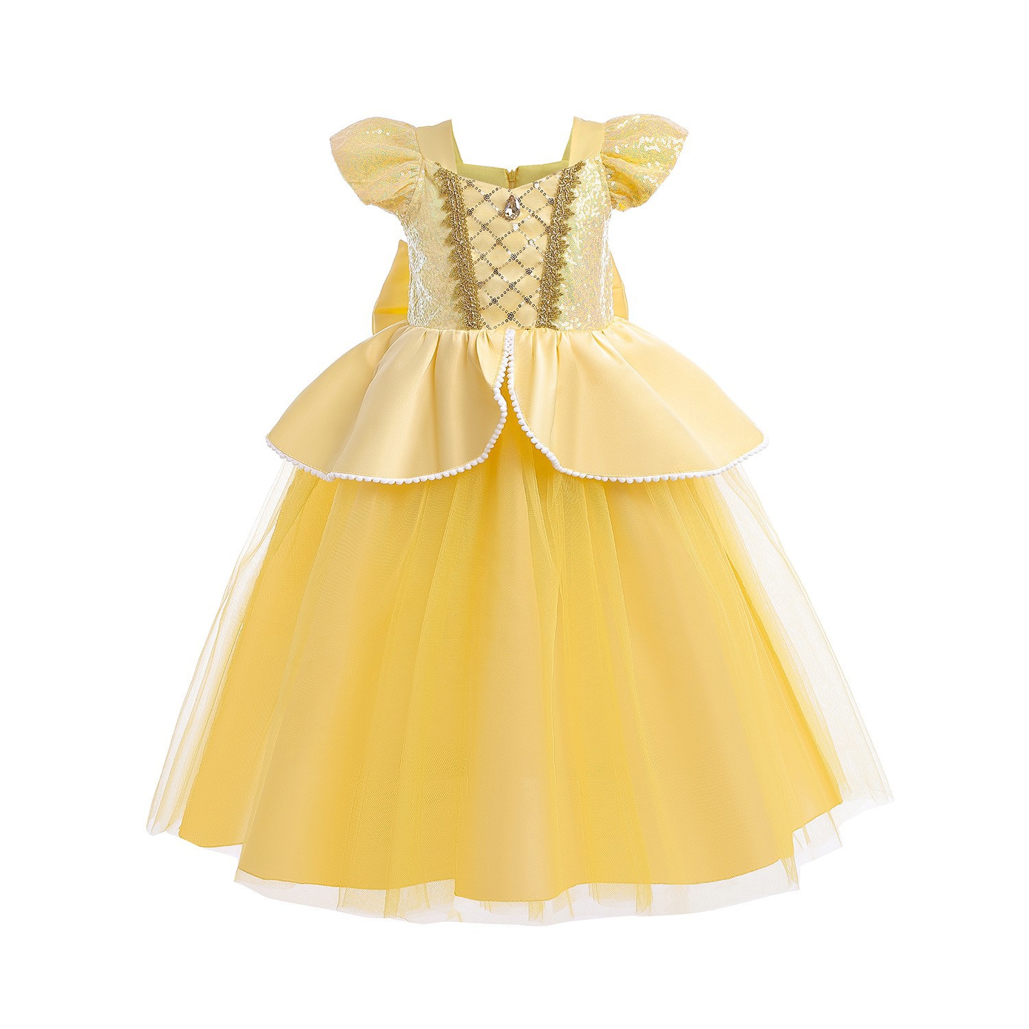 Girls Beauty and the Beast Princess Belle Fancy Dress Up Costume Party Clothing - Picture 32 of 61